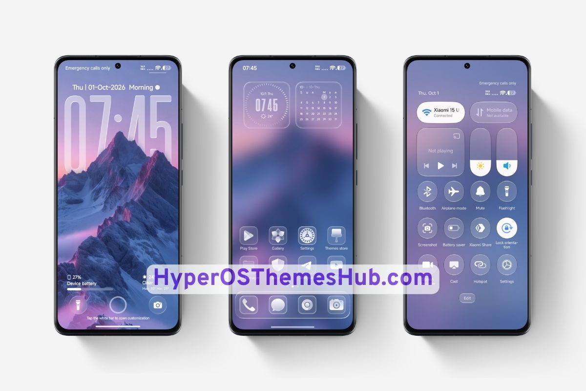HyperOSThemesHub.com 56 Aquora HyperOS Theme